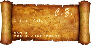 Czimer Zalán névjegykártya